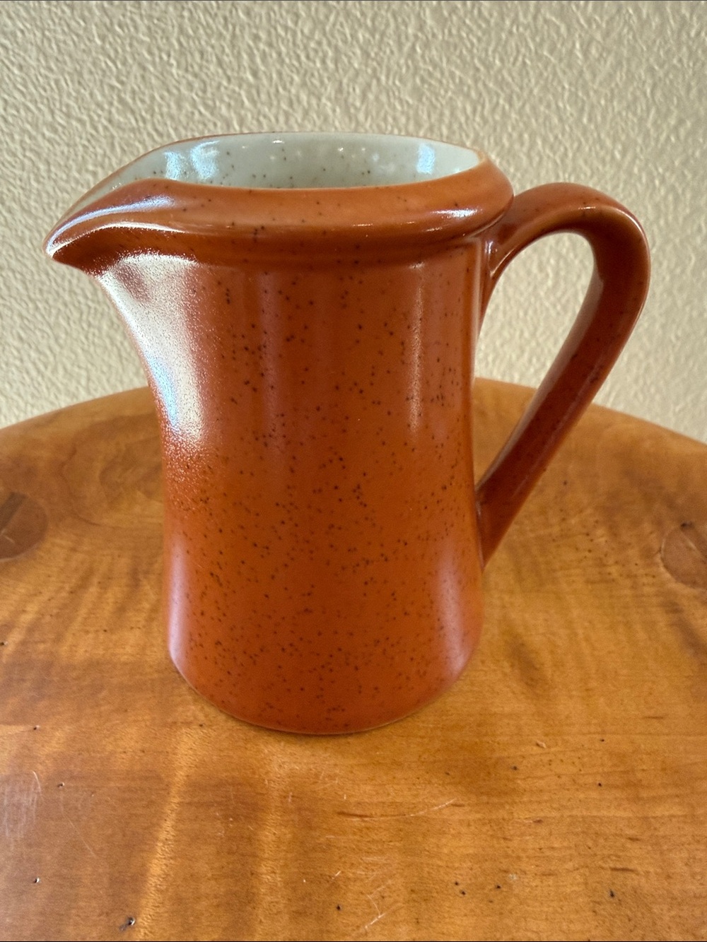 Imperial Speckled Tangerine Stoneware  Creamer Pitcher